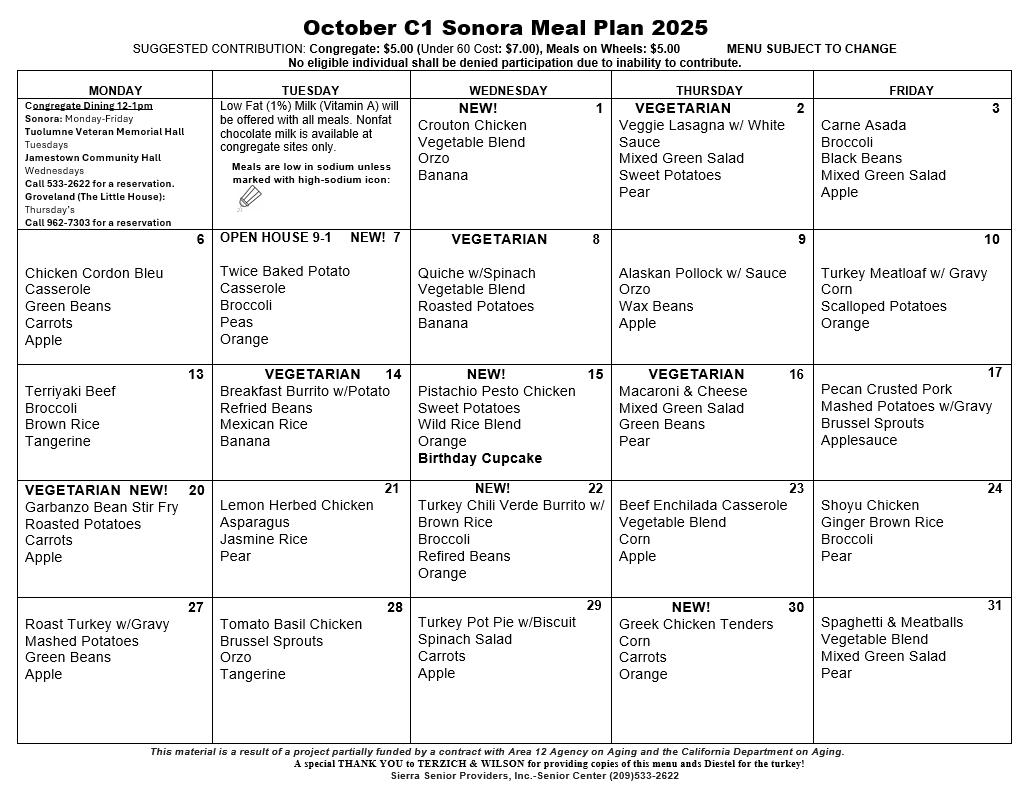Oct C1 Menu 2025